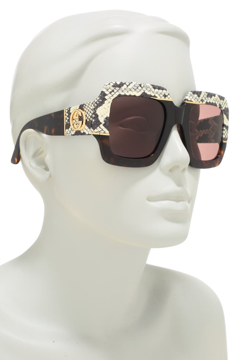 Gucci 54mm Square Sunglasses, Alternate, color,