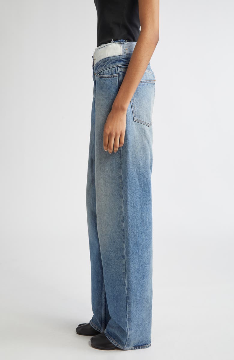 MM6 Maison Margiela Released Waistband Straight Leg Jeans, Alternate, color, Light Blue