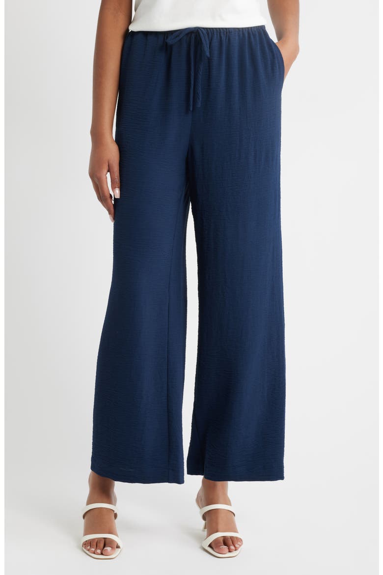 Relaxed Drawstring Waist Pants, Main, color, NAVY