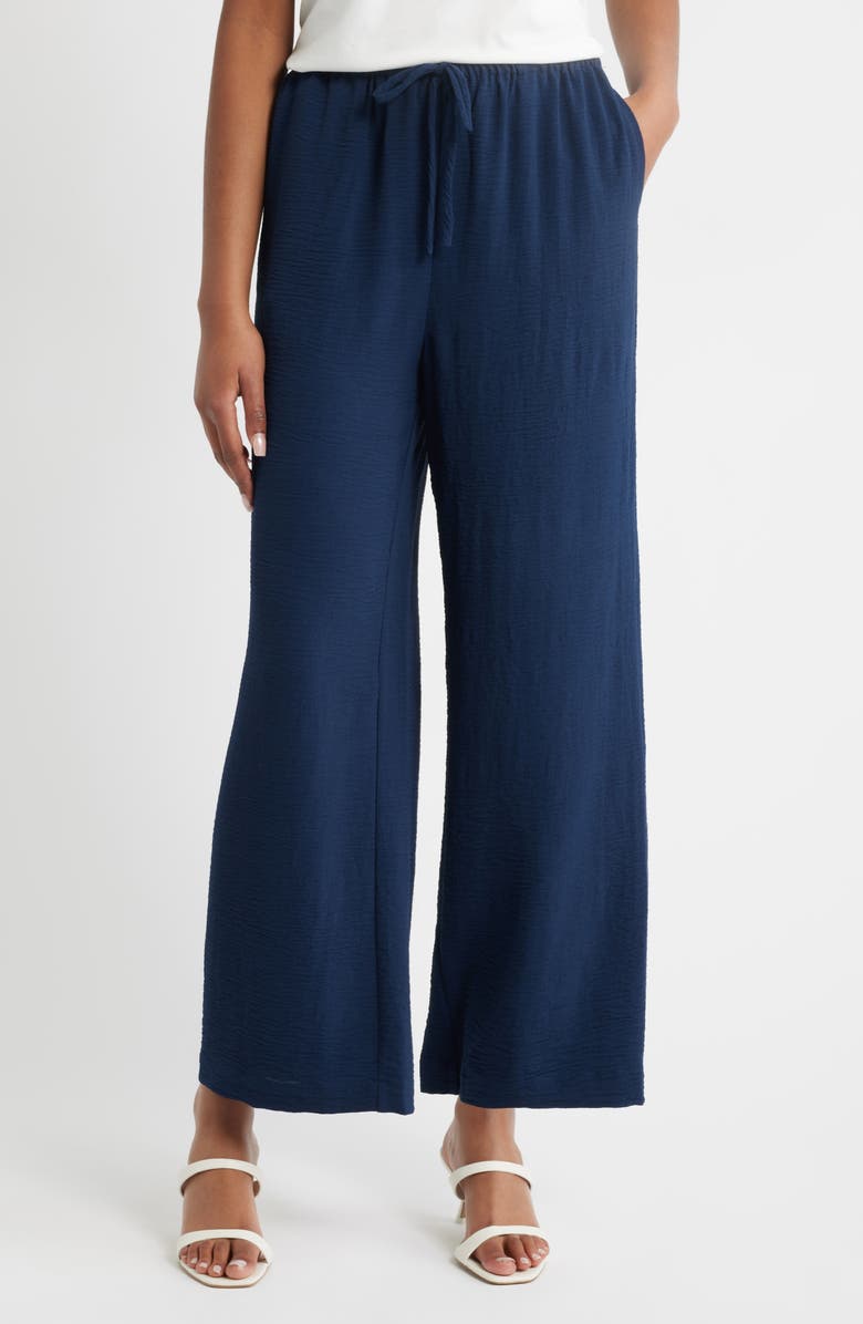 Bobeau Relaxed Drawstring Waist Pants, Main, color, Navy