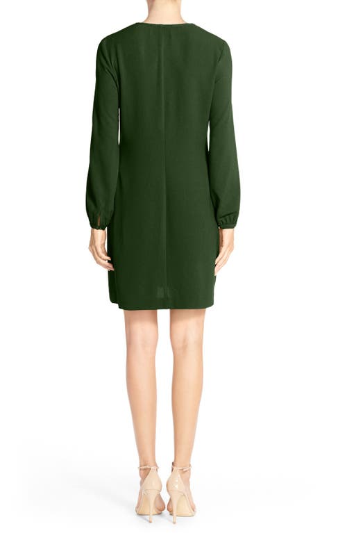 Charles Henry Crepe A-line Dress In Green