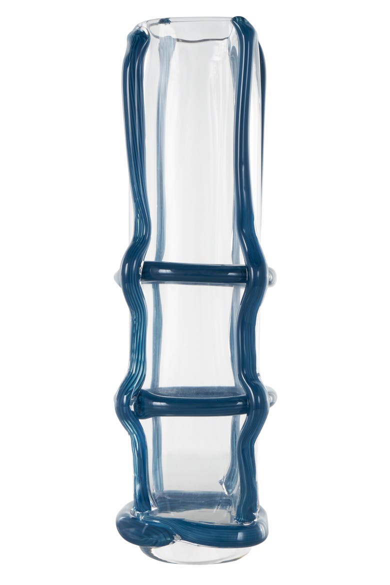Recycled Glass Vase, Main, color, BLUE