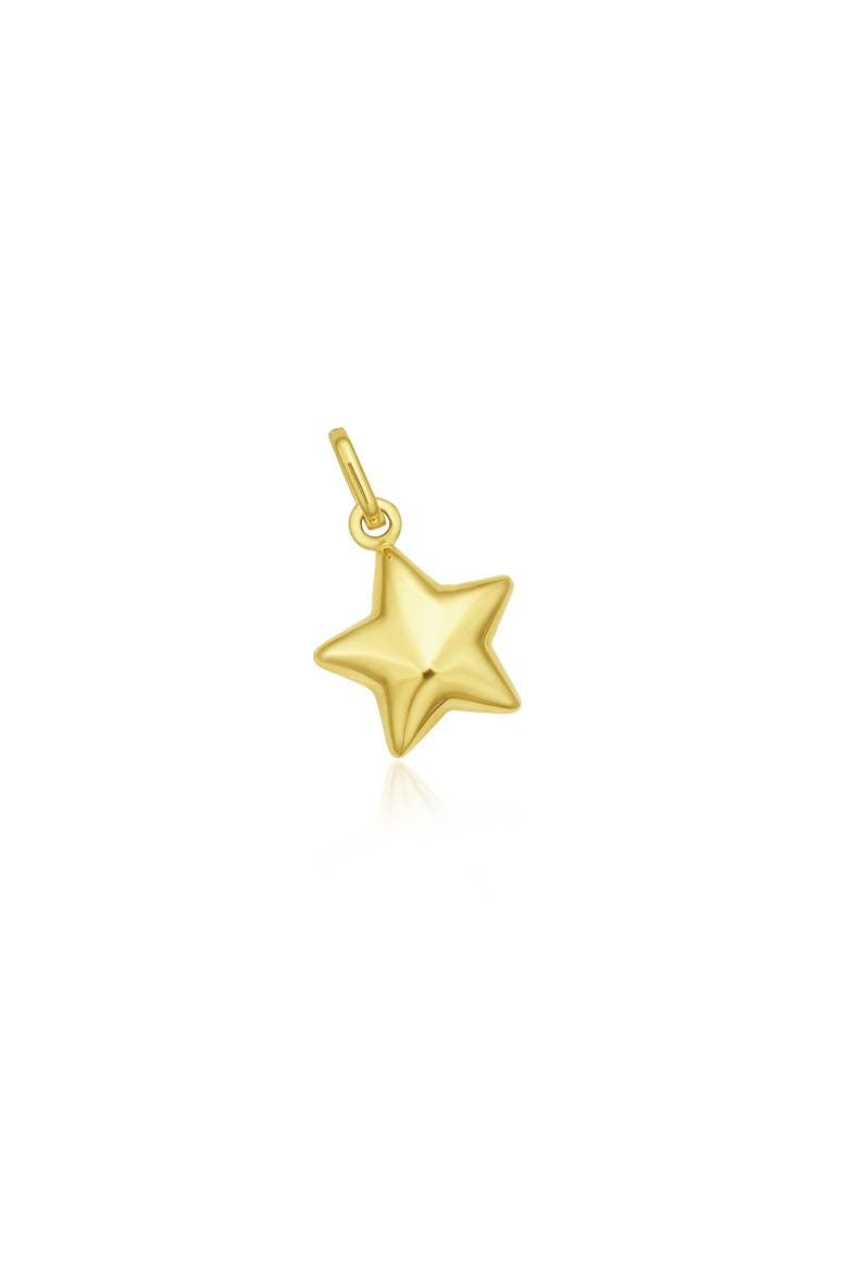 Gold Puffy Star Charm, Main, color, Yellow Gold