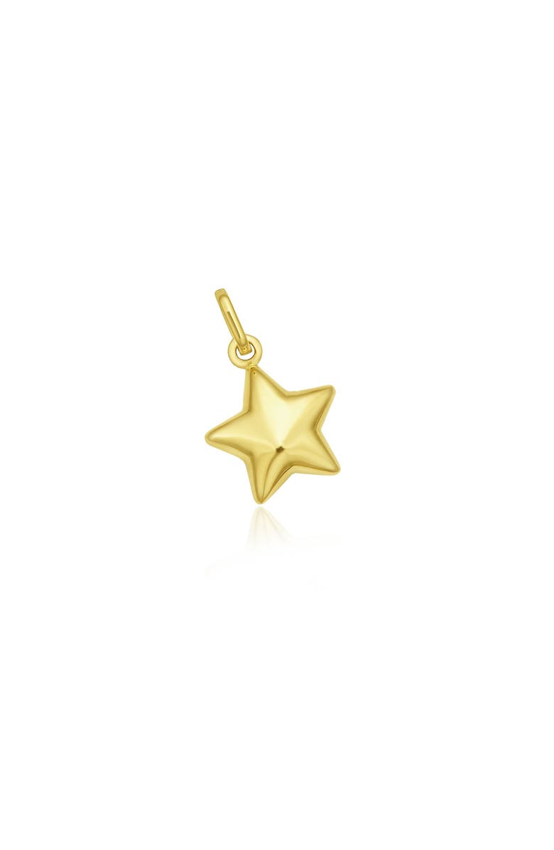 The Lovery Fine Jewelry Gold Puffy Star Charm, Main, color, Yellow Gold