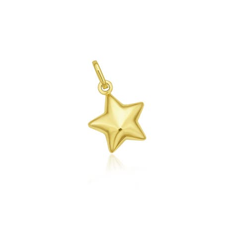 Gold Puffy Star Charm