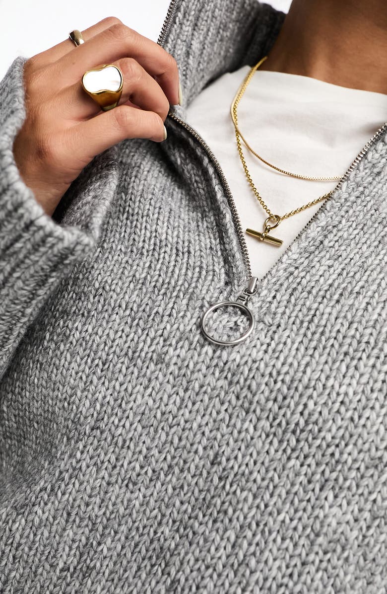 ASOS DESIGN Half Zip Sweater, Alternate, color, 