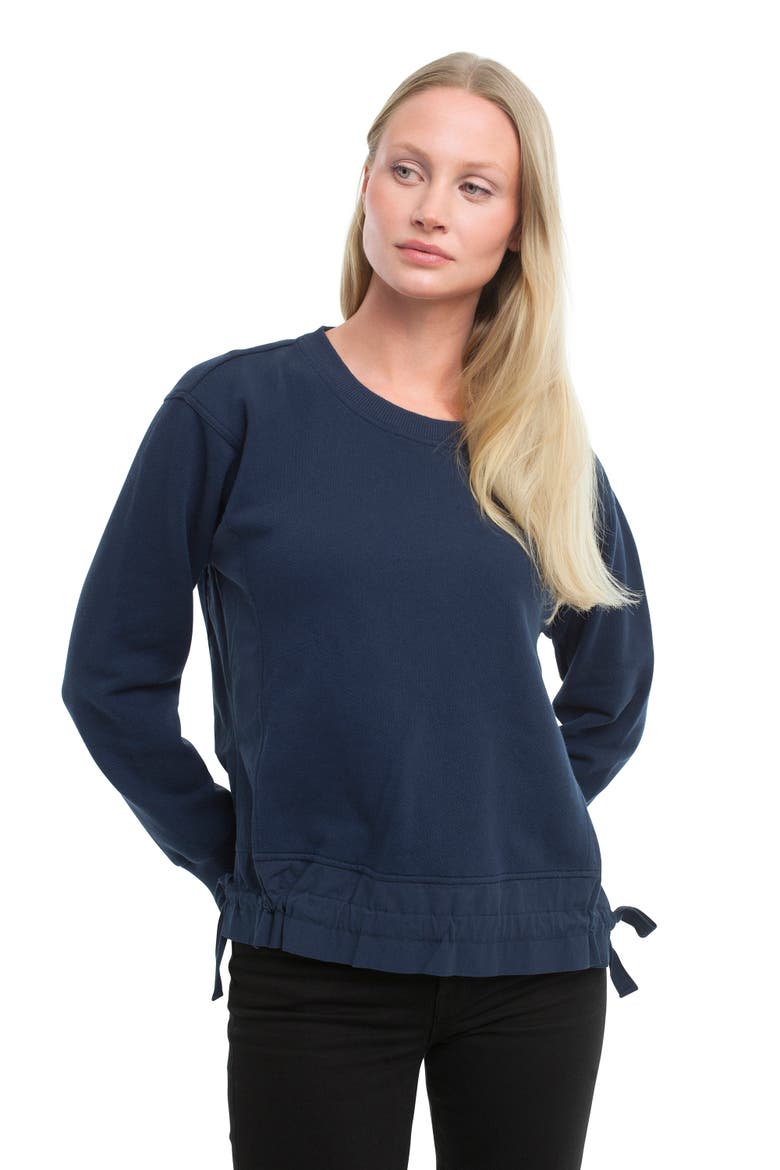 Woven Side Panels Sweatshirt, Alternate, color, White