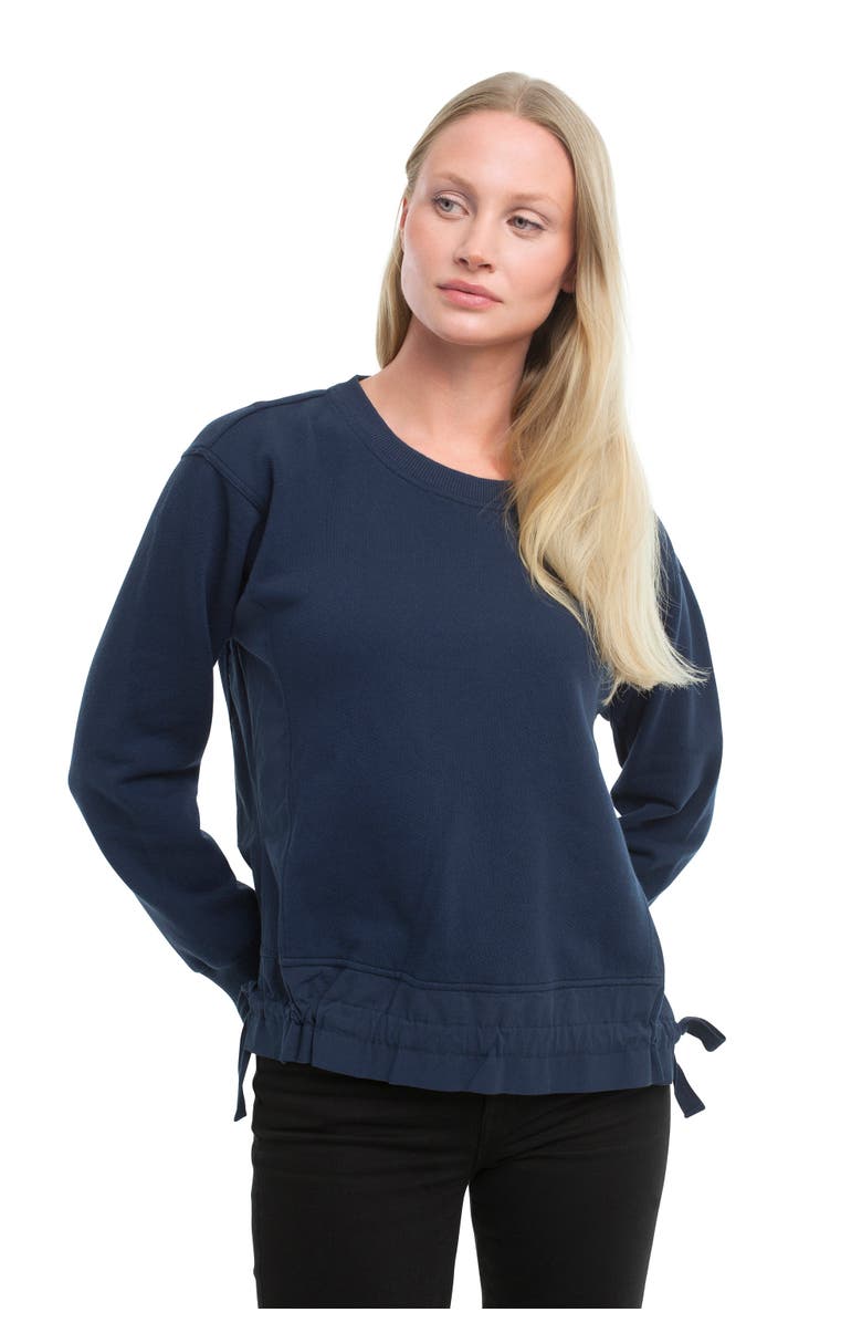 WILT Clothing Woven Side Panels Sweatshirt, Alternate, color, White