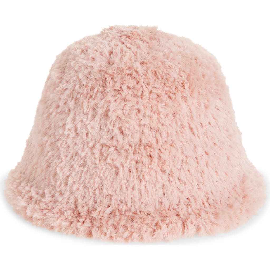 Tasha Soft Faux Fur Bucket Hat In Pink