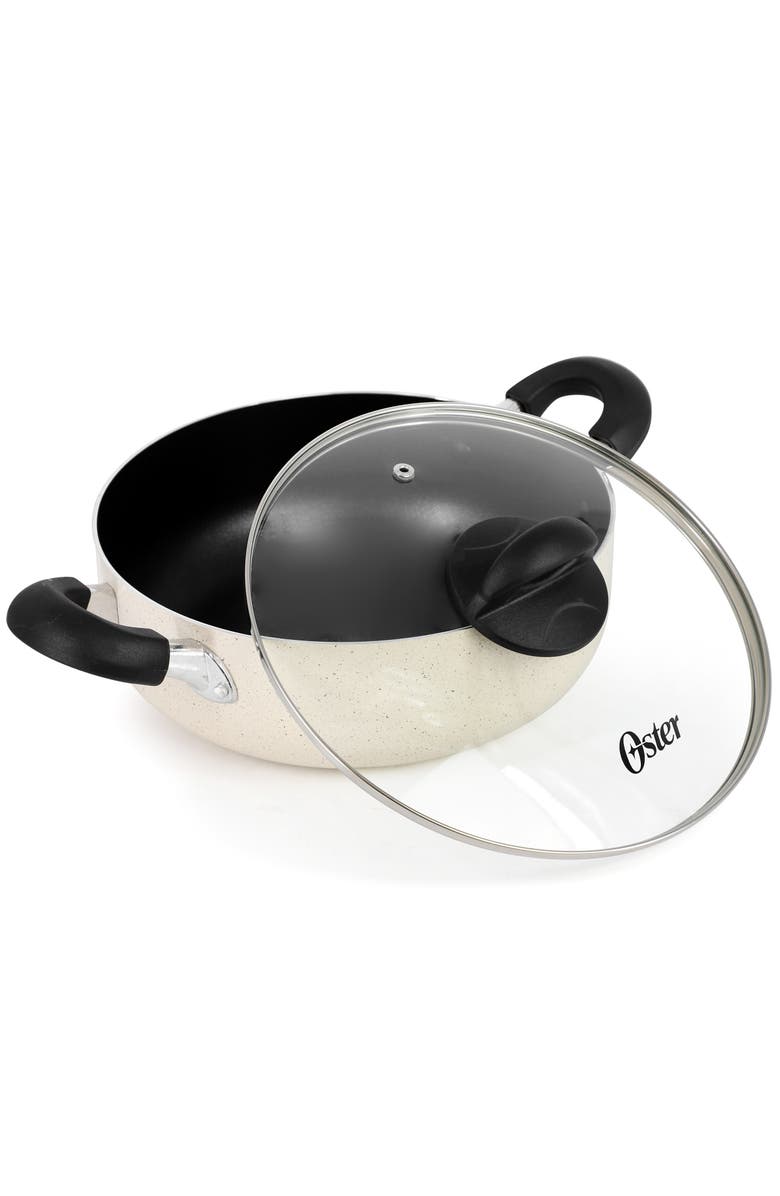 OSTER Clairborne 3.6 Quart Nonstick Aluminum Caldero with Lid, Alternate, color, Black