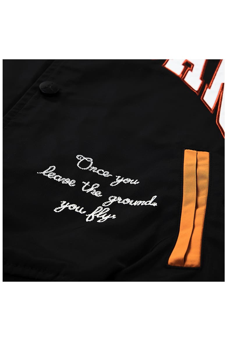 Kids' Logo Varsity Jacket, Alternate, color, BLACK