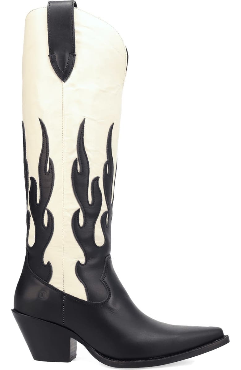 Dingo Burnin' Love Knee High Western Boot, Alternate, color, Black