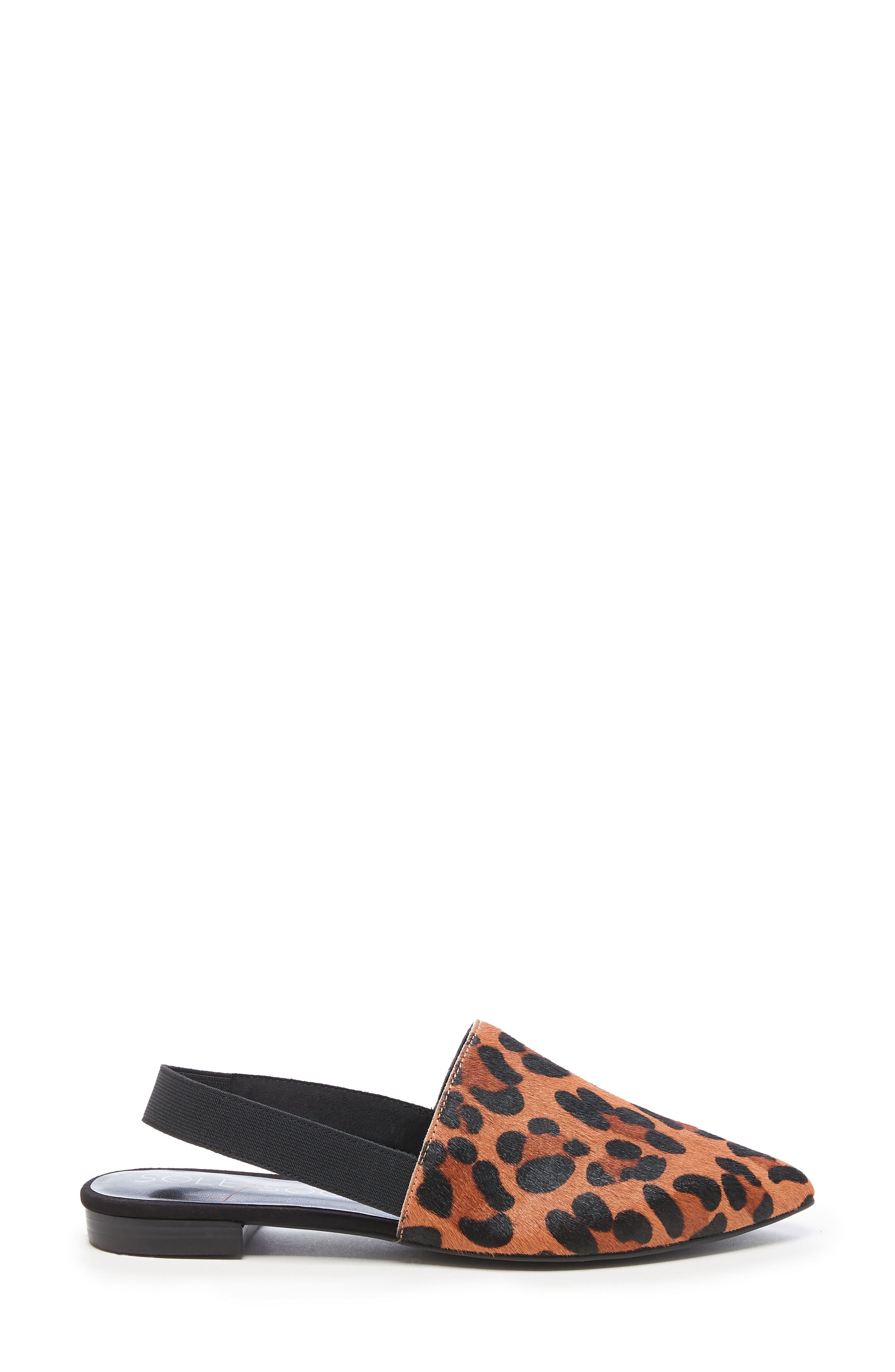 Kaniesa Slingback Flat, Alternate, color, TAN/ BLACK CALF HAIR