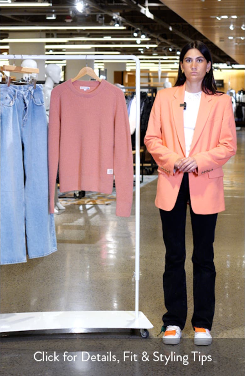 Wool & Cashmere Rib Crewneck Sweater, sales video thumbnail