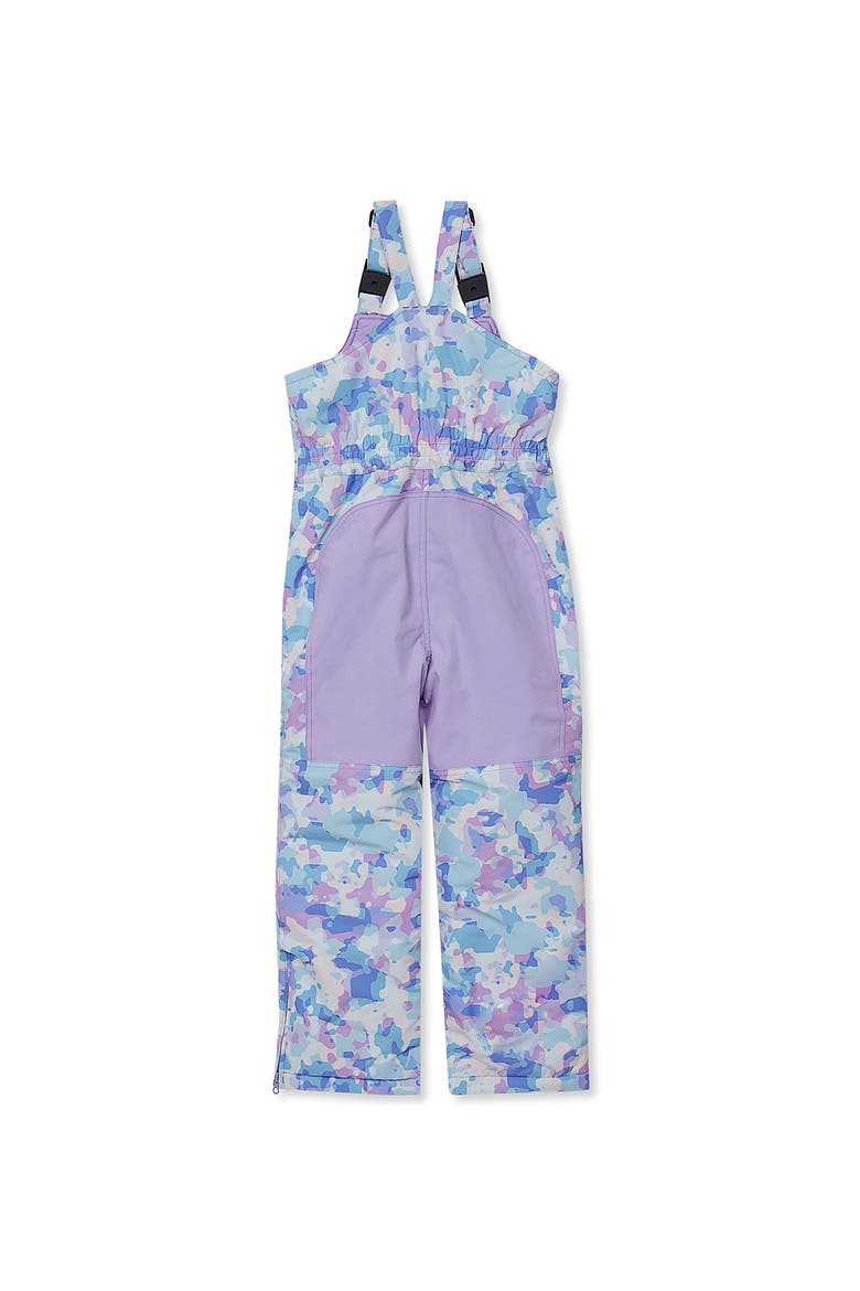 Kids Squall Waterproof Insulated Iron Knee Snow Bibs, Alternate, color, Camo Pastel/Lilac Breeze