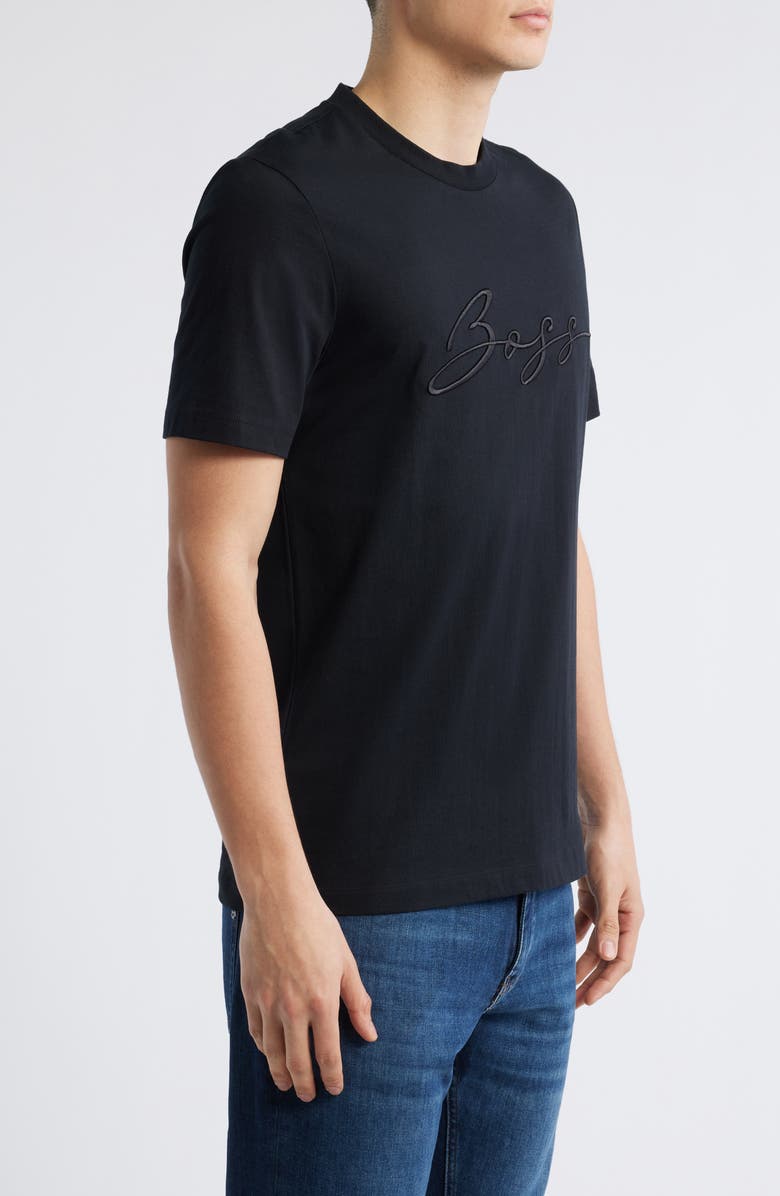 BOSS Thompson Logo Embroidered Cotton Graphic T-Shirt, Alternate, color, 