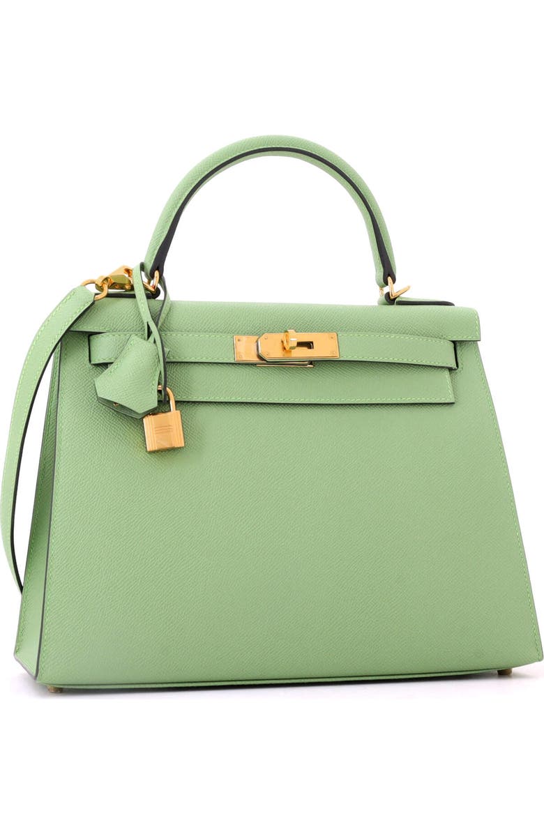 Pre-Owned Hermes Kelly Handbag Green Epsom with Gold Hardware 28, Alternate, color, Vert Criquet