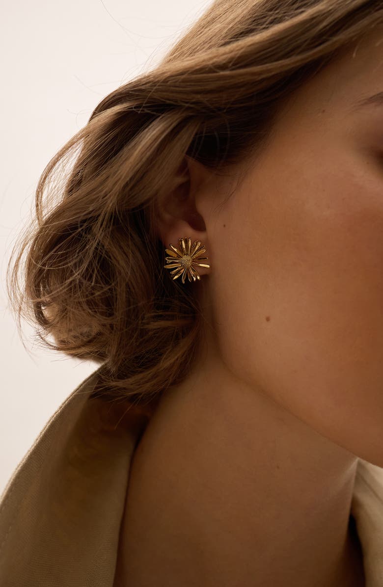LELET NY Daisy Stud Earrings, Alternate, color, Gold