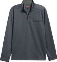 Johnston & Murphy Merritt Piqué Quarter Zip Pullover