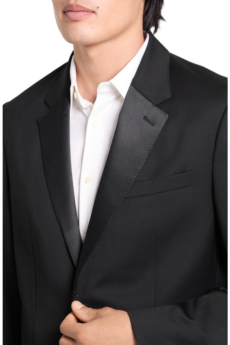Wool One-Button Tuxedo, Alternate, color, BLACK - 001