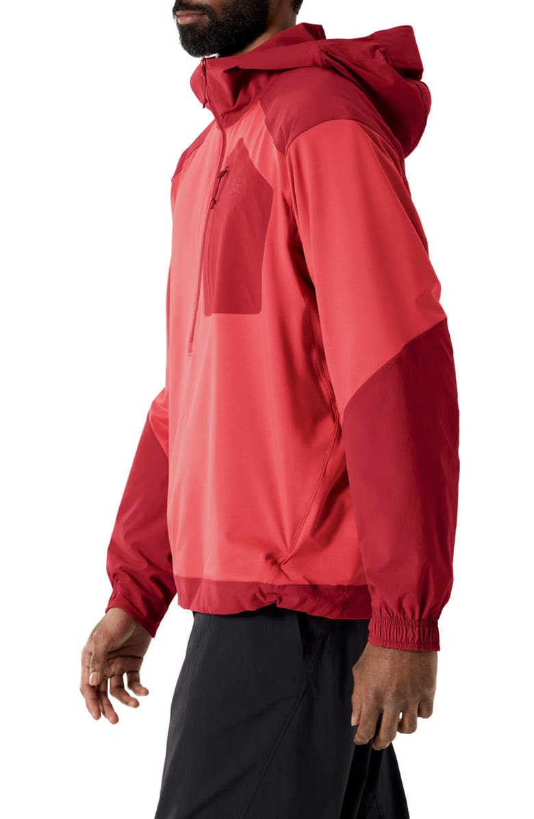 Arc'teryx Konseal SL Quarter Zip Hoodie, Alternate, color, Stone Red/ Dark Stone Red