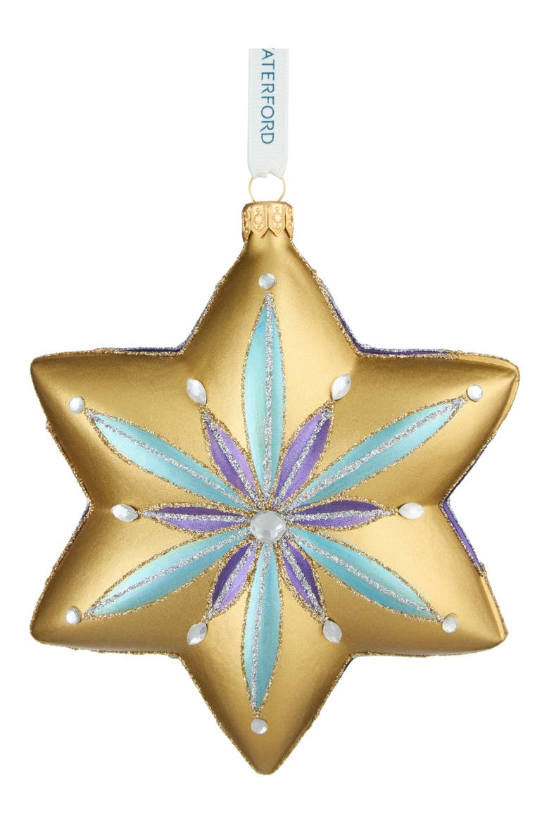 Holiday Heirlooms Star Glass Ornament, Alternate, color, MULTI GOLD