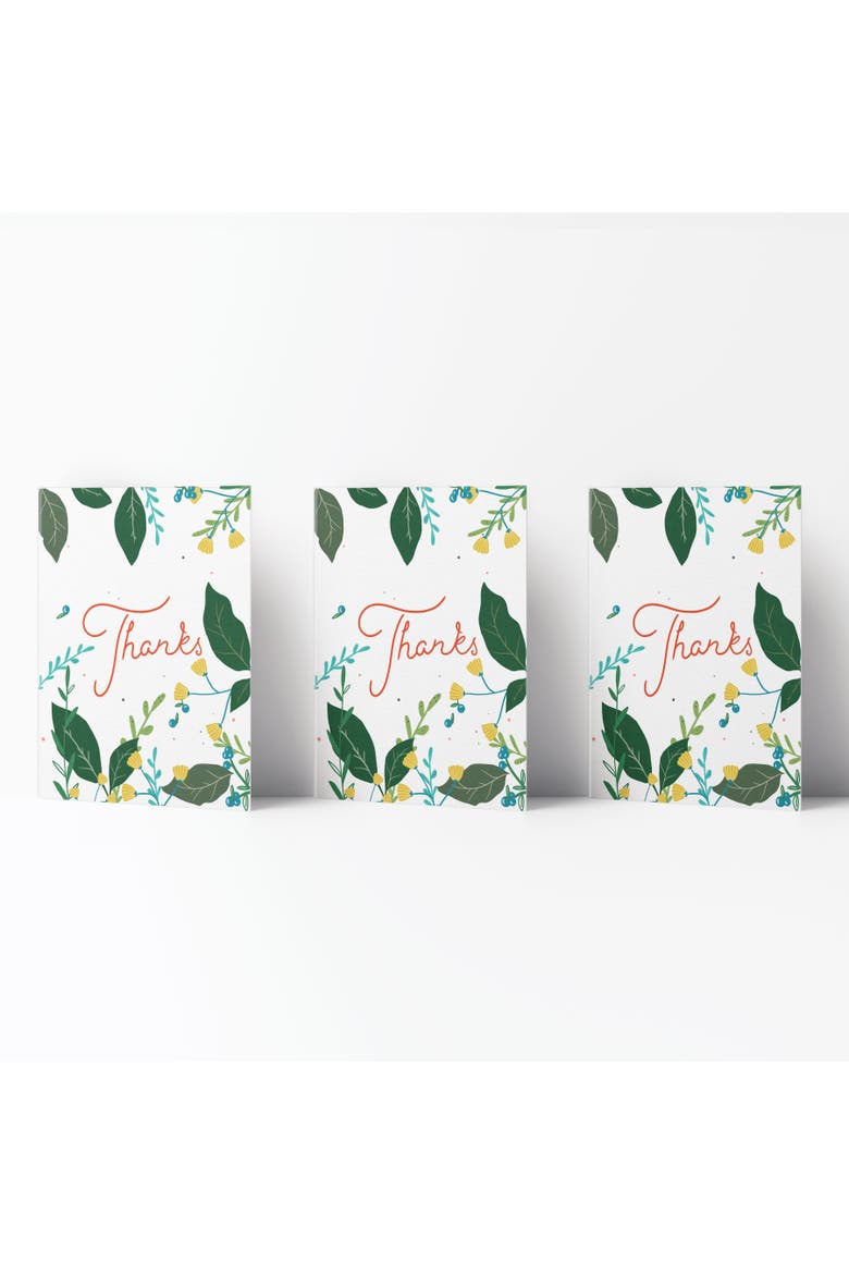 Thank You Greeting Card Pack (3ct) "Thanks Flowers", Main, color, Multi-Pack