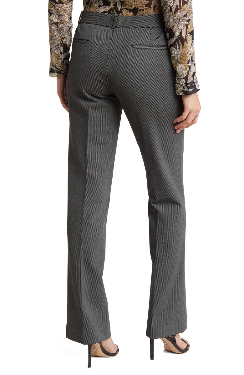 Amanda & Chelsea Ari Ponte Stripe Wide Leg Pants, Alternate, color, Black