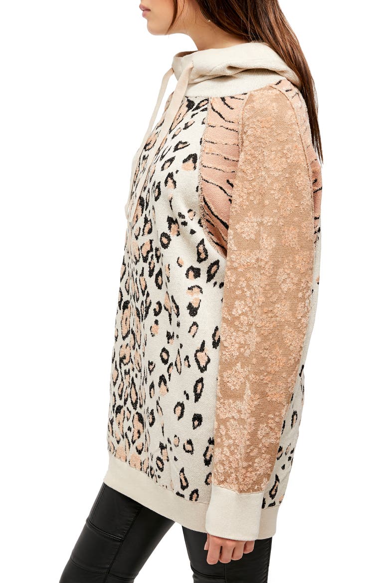 Nala Jacquard Hoodie, Alternate, color, SPICED CHAI COMBO