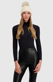 Lyla Grant Beanie Hat With Fur-Free Fox (Faux Fur) Pompom