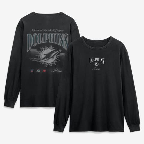 Men's Fanatics Black Miami Dolphins Midnight Falls Long Sleeve T-Shirt