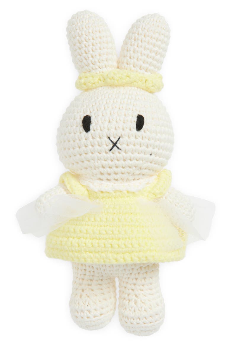 Miffy in Her Princess Dress Crocheted Stuffed Animal, Main, color, YELLOW