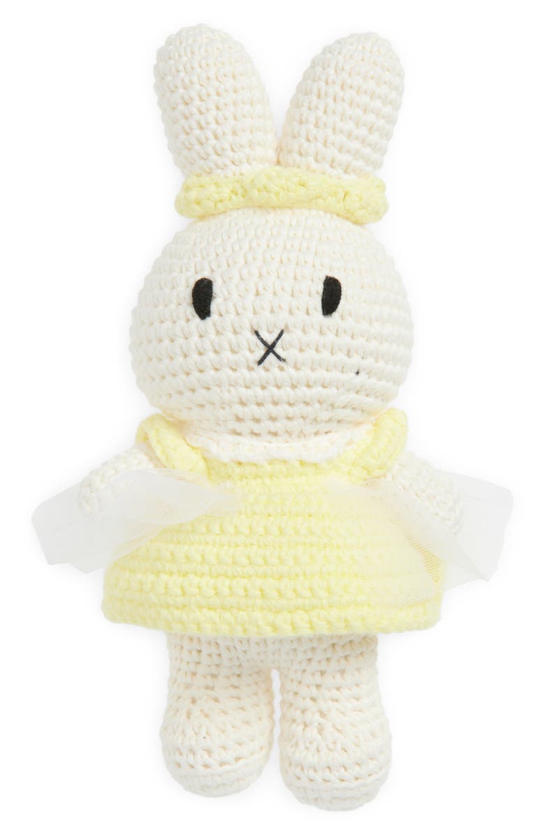 Just Dutch Miffy in Her Princess Dress Crocheted Stuffed Animal, Main, color, Yellow