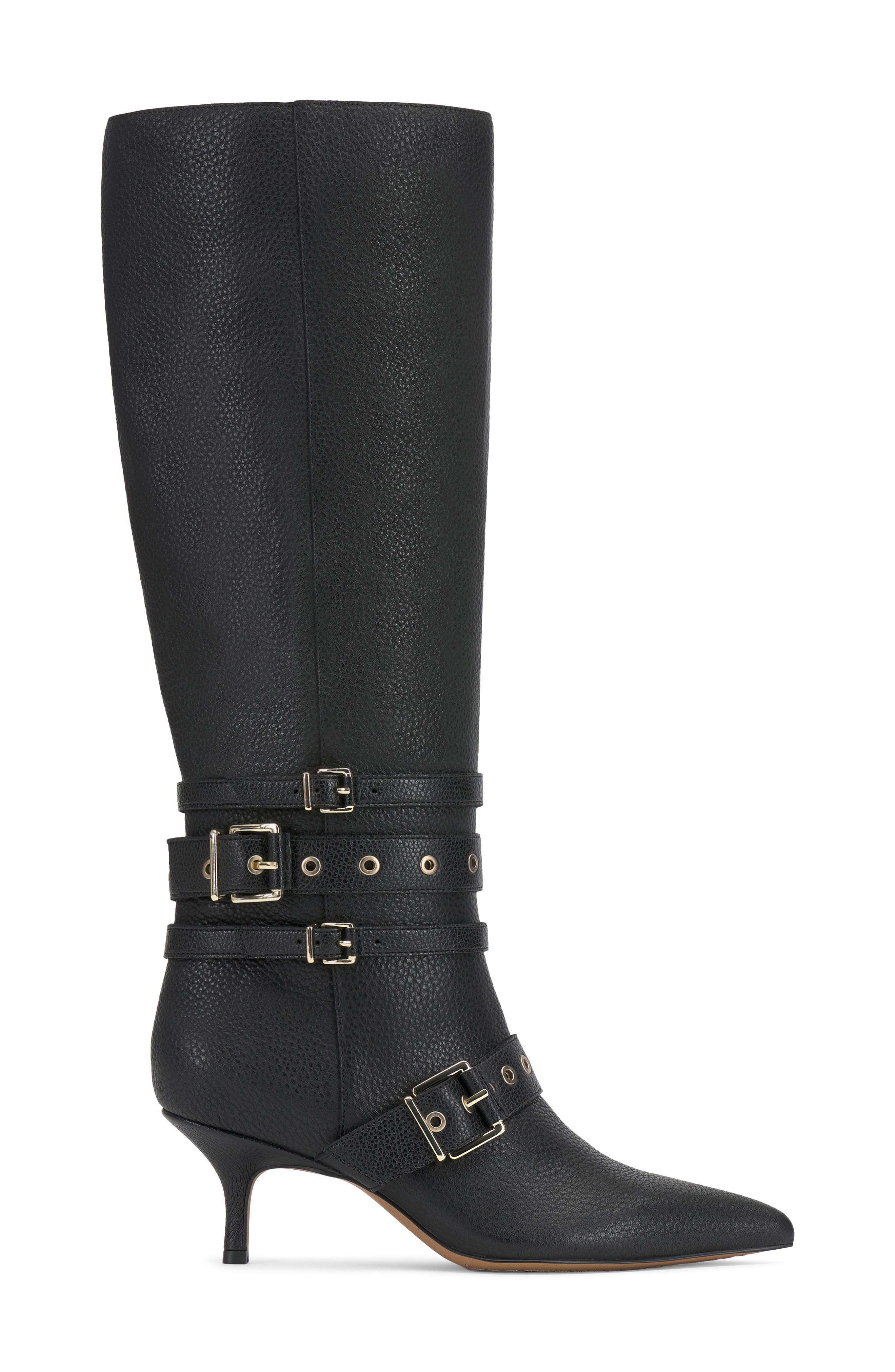 Vince Camuto Tyleen Pointed Toe Knee High Boot, Alternate, color, Black