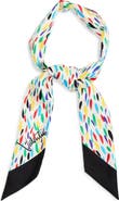 Valentino Garavani Little Stars Print Silk Skinny Scarf