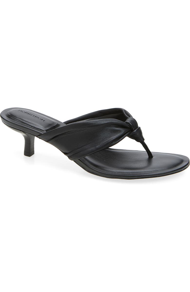 Nordstrom Selene Kitten Heel Flip Flop, Main, color, Black