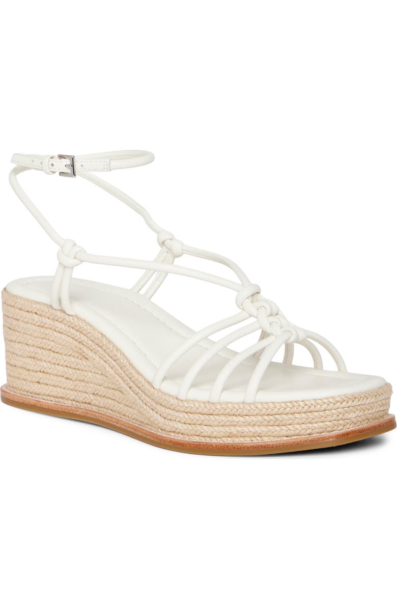PAIGE Julian Espadrille Ankle Strap Platform Wedge Sandal, Main, color, Cream