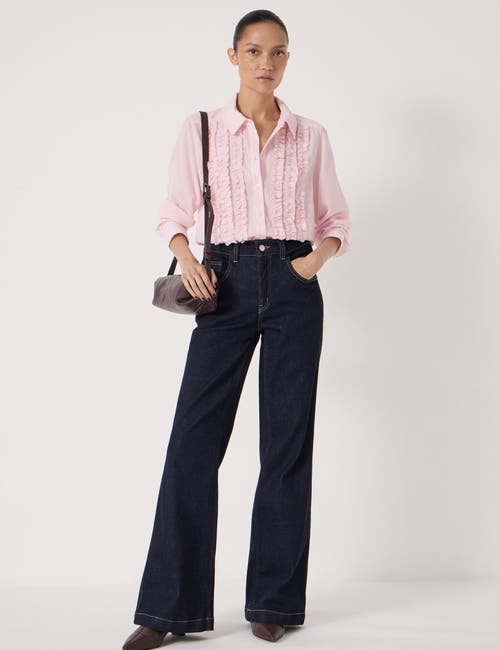 Hush Chiffon Ruffle Blouse In Pink