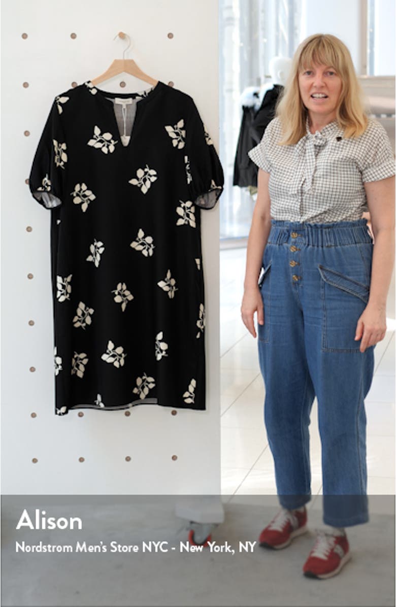 Ida Floral Silk Shift Dress, sales video thumbnail