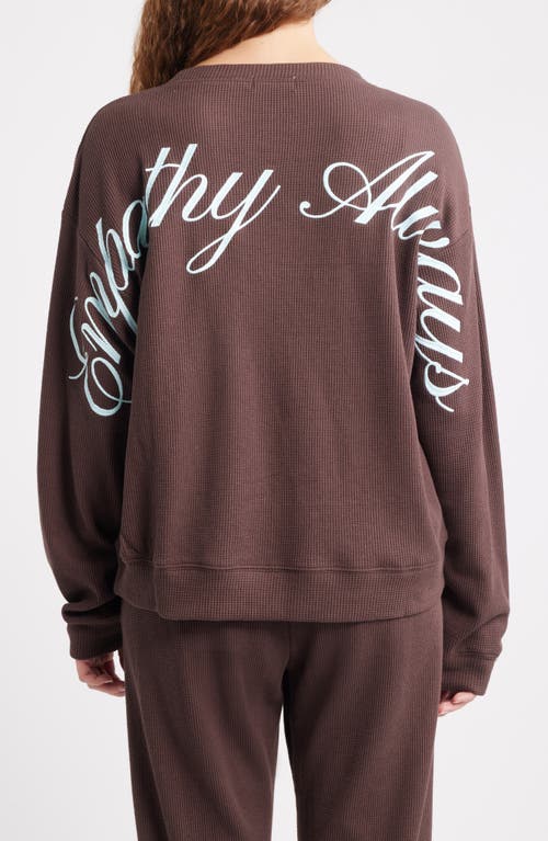The Mayfair Group Empathy Always Waffle Stitch Top In Brown