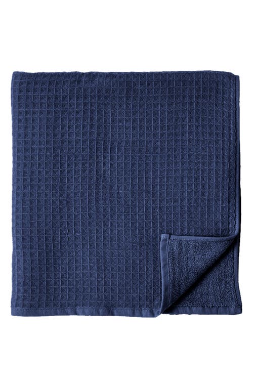 Uchino Waffle Twist 6-piece Cotton Bath Towel In Blue