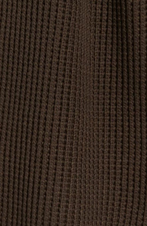 Krost Brioche Knit Scarf In Brown