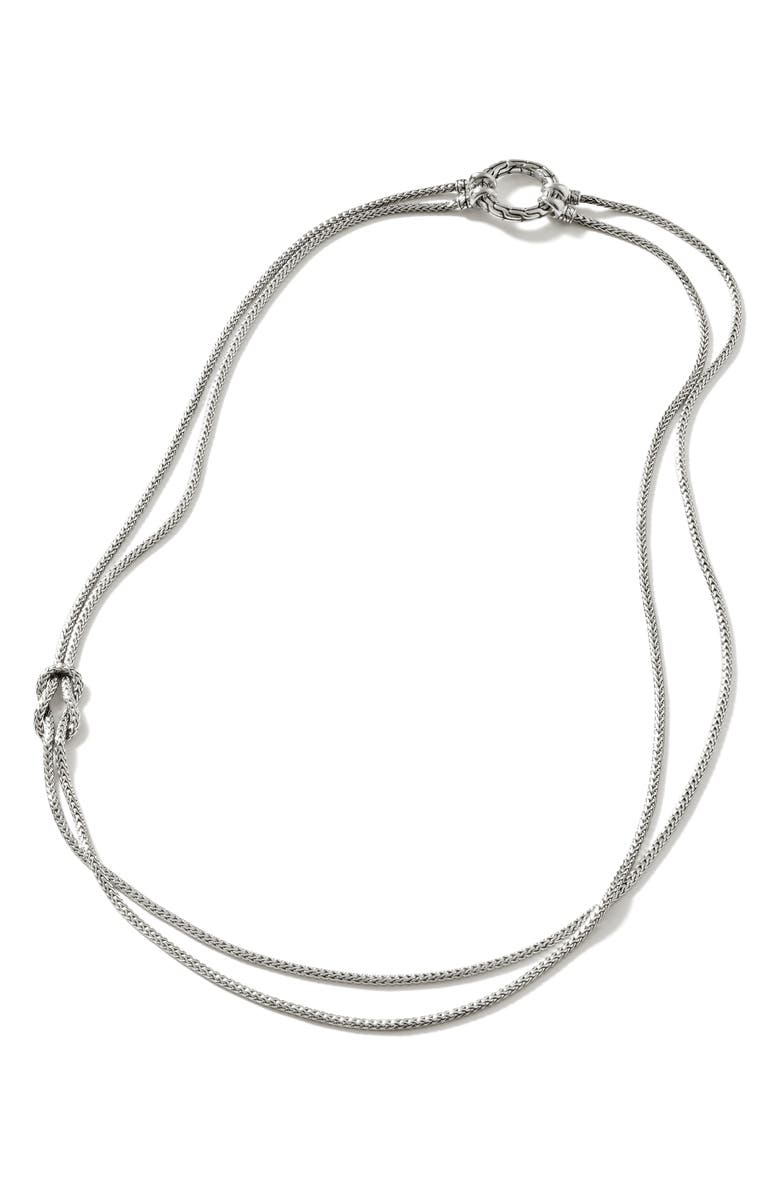 John Hardy Love Knot Convertible Necklace, 3.6mm, Main, color, 