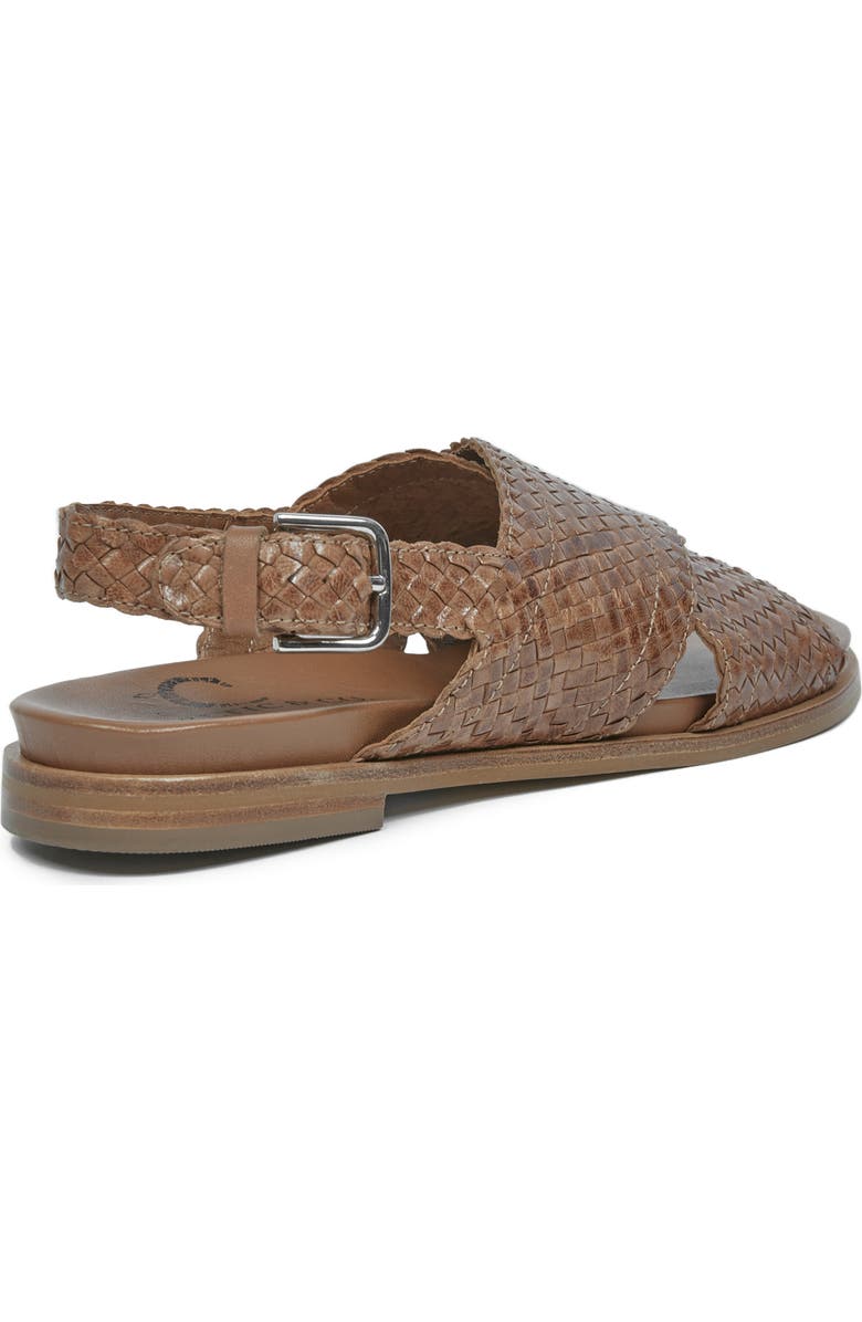 Celtic & Co. Leather Woven Crossover Sandal, Alternate, color, Brown