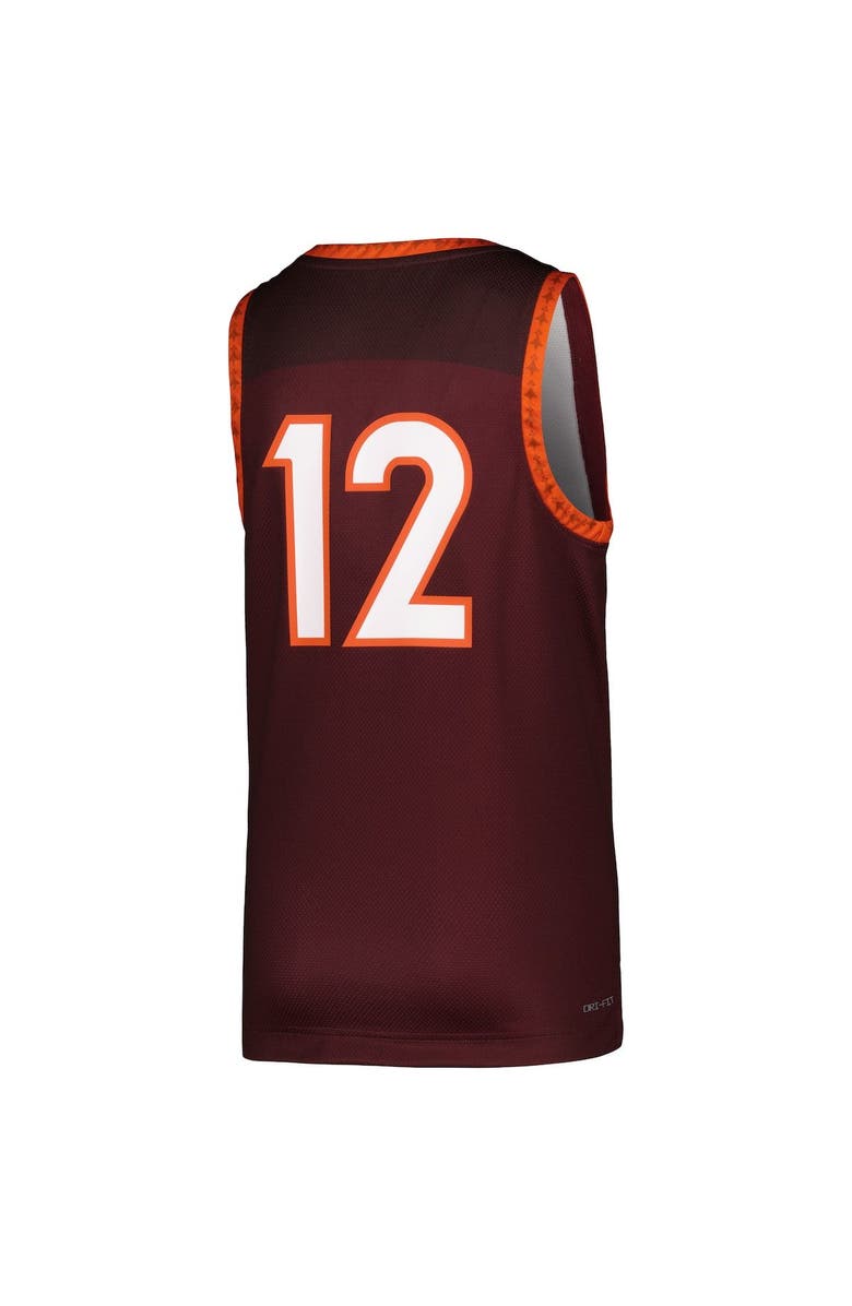 Nike Youth Nike #12 Maroon Virginia Tech Hokies Icon Replica Basketball Jersey, Alternate, color, 