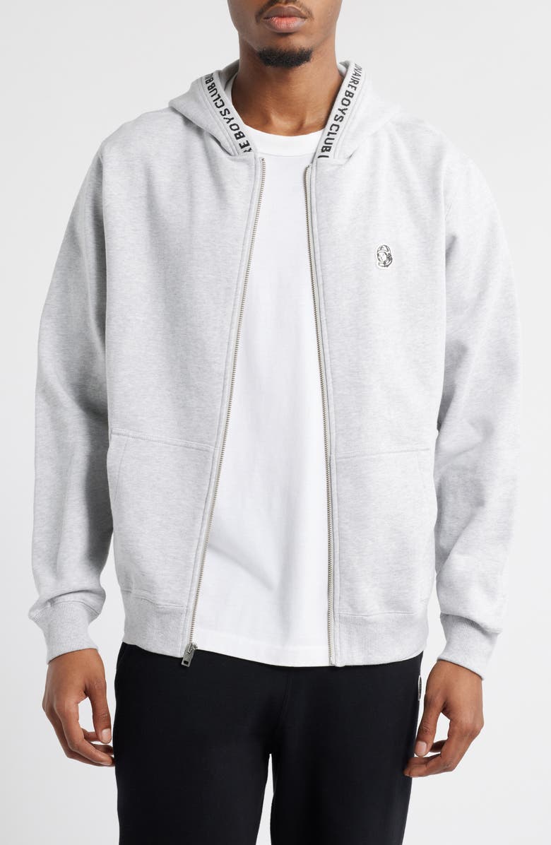 Billionaire Boys Club BB Orbit French Terry Zip Hoodie, Main, color, Heather Grey