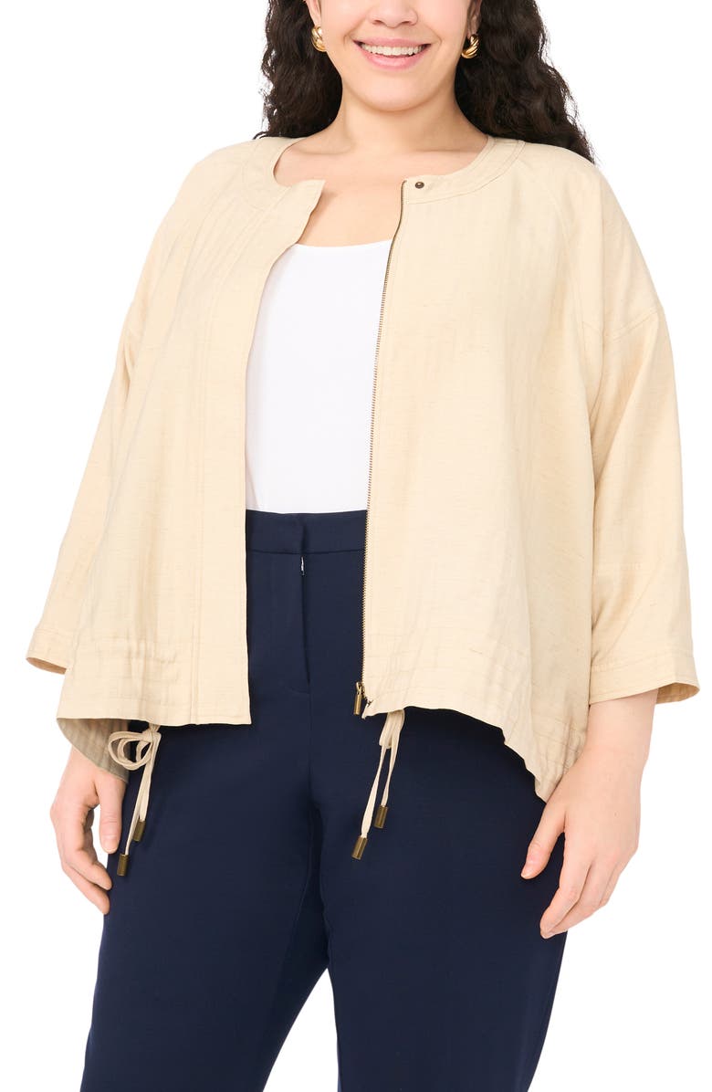 Vince Camuto Raglan Sleeve Jacket, Alternate, color, Birch
