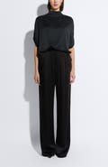LAPOINTE Satin Relaxed Pleated Pant