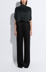 LAPOINTE Satin Relaxed Pleated Pant