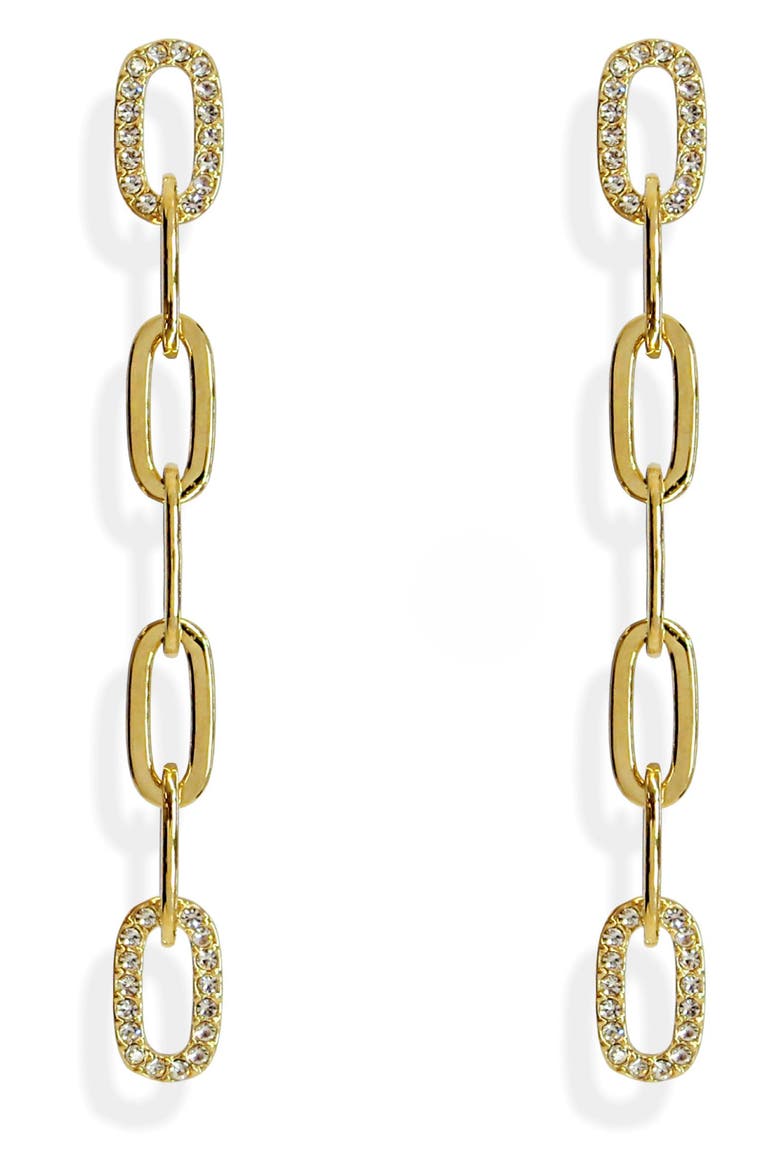Love Link Drop Earrings, Main, color, GOLD